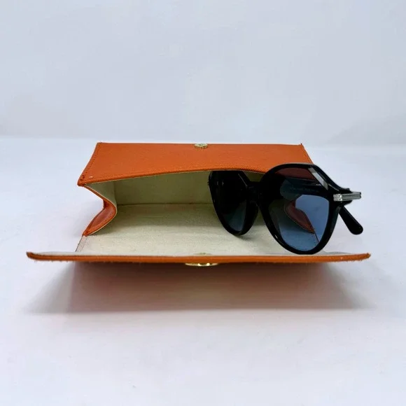 Tory Burch TY7138 Black Geometric Cat Eye Sunglasses Blue Gradient Lenses - Picture 10 of 14